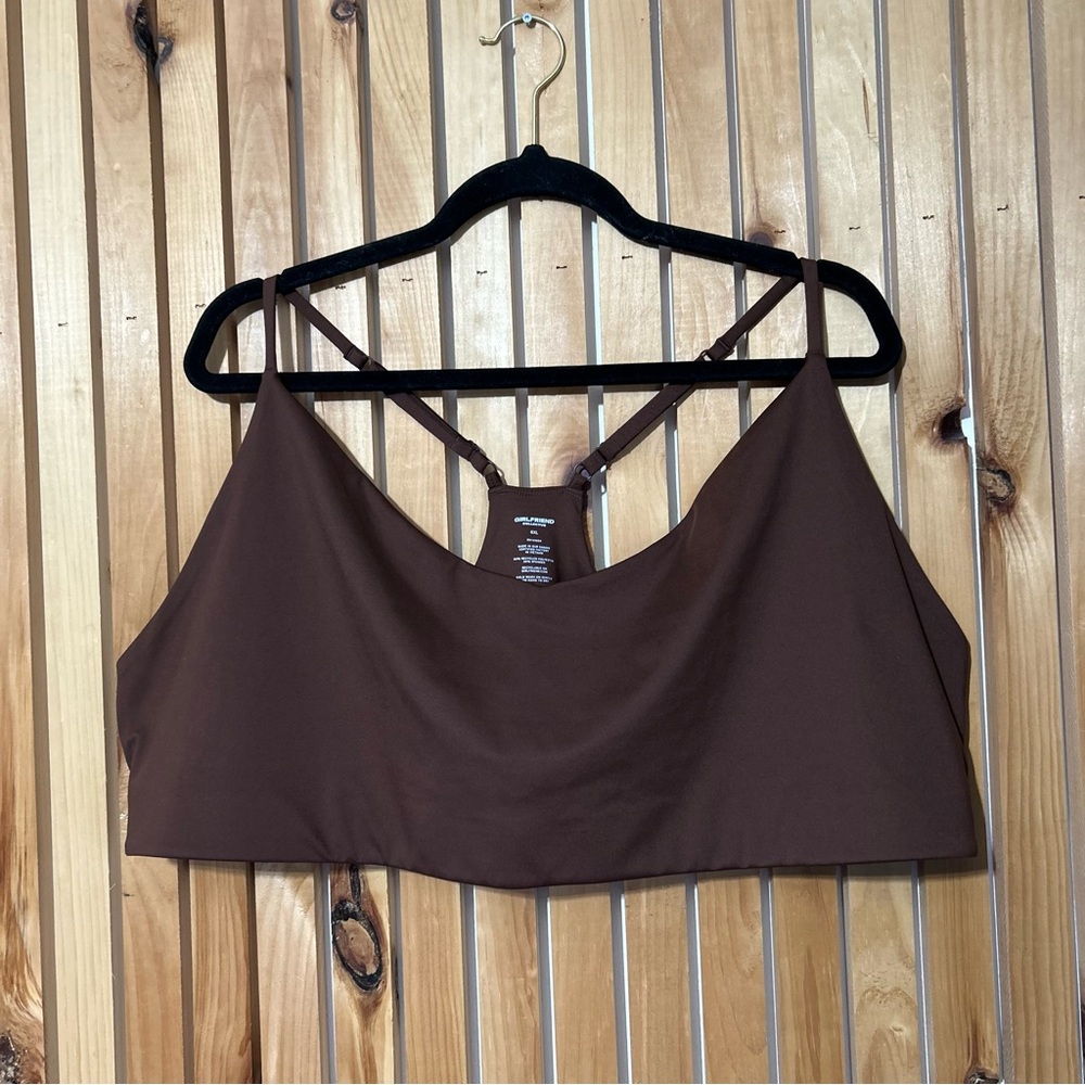 Girlfriend Collective Clove V-Neck Bralette Sze 6XL Athletic Workout Yoga Casual